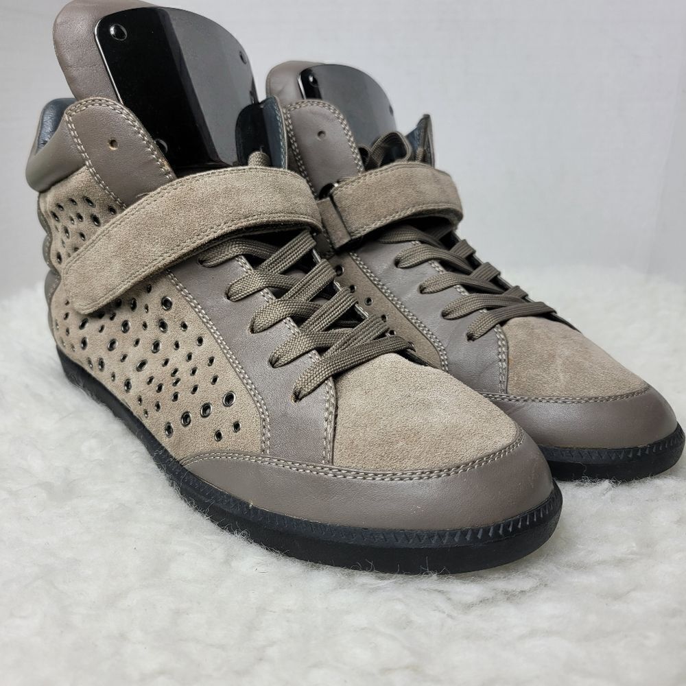 Monika Chiang Artemys Womens Size 10 Brown Suede High Top Leather Shoes